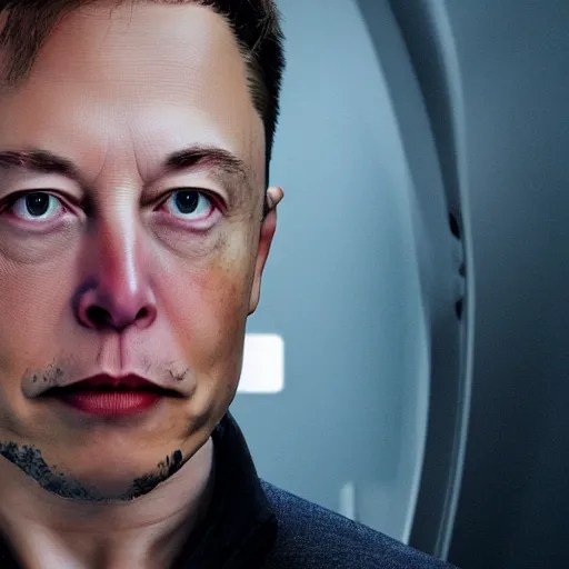 KREA elon musk as the android in ex machina, stunning, 4 k