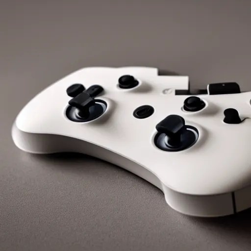 KREA product photo concept for a simple minimalist game controller