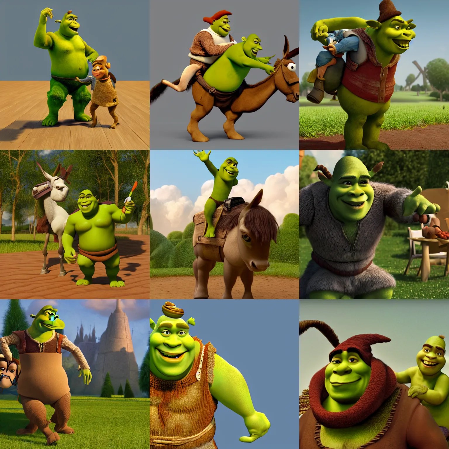 Donkey Shrek Waffles