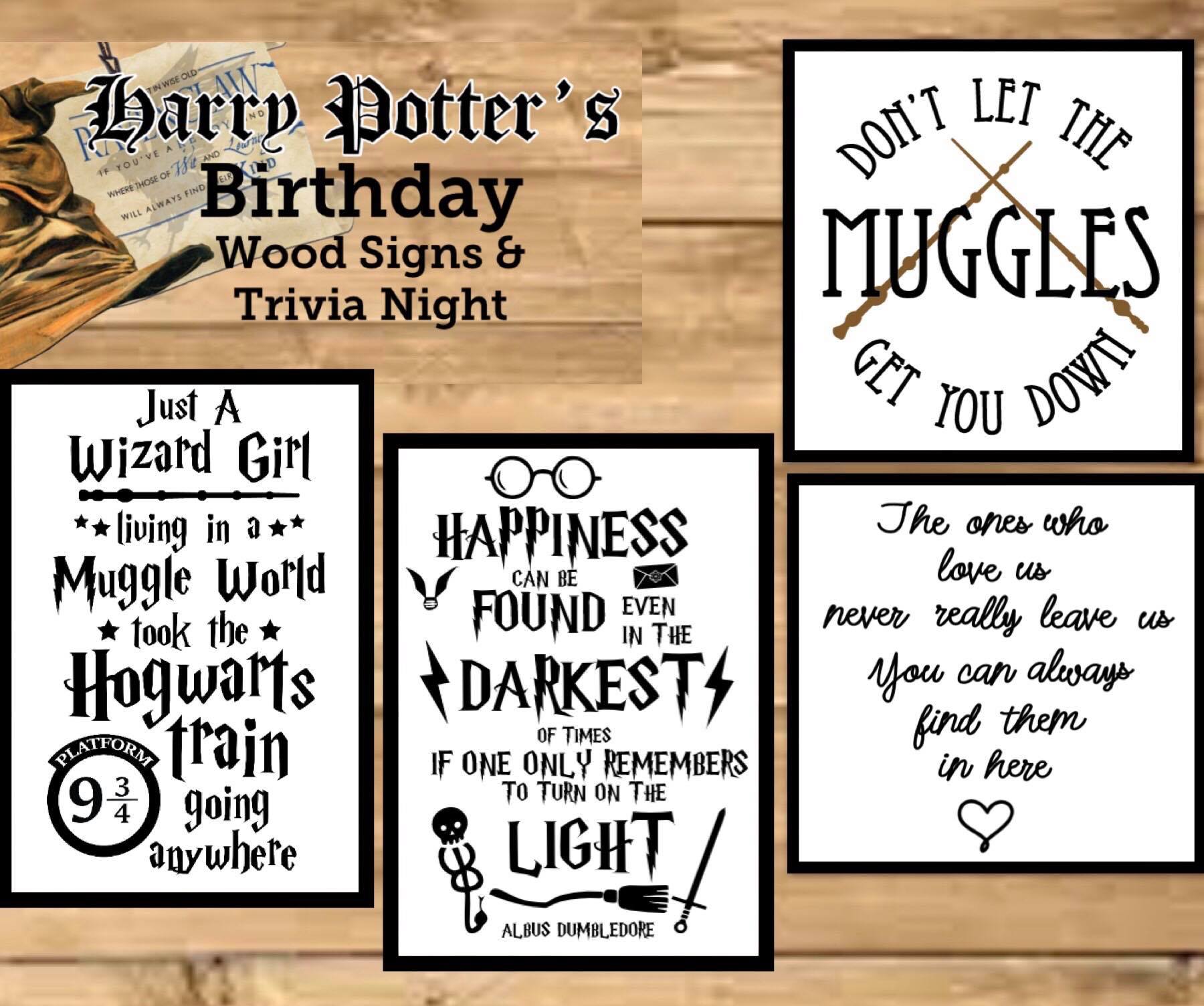 Harry Potter's Birthday Wood Sings and Trivia Night In Studio or Zoom
