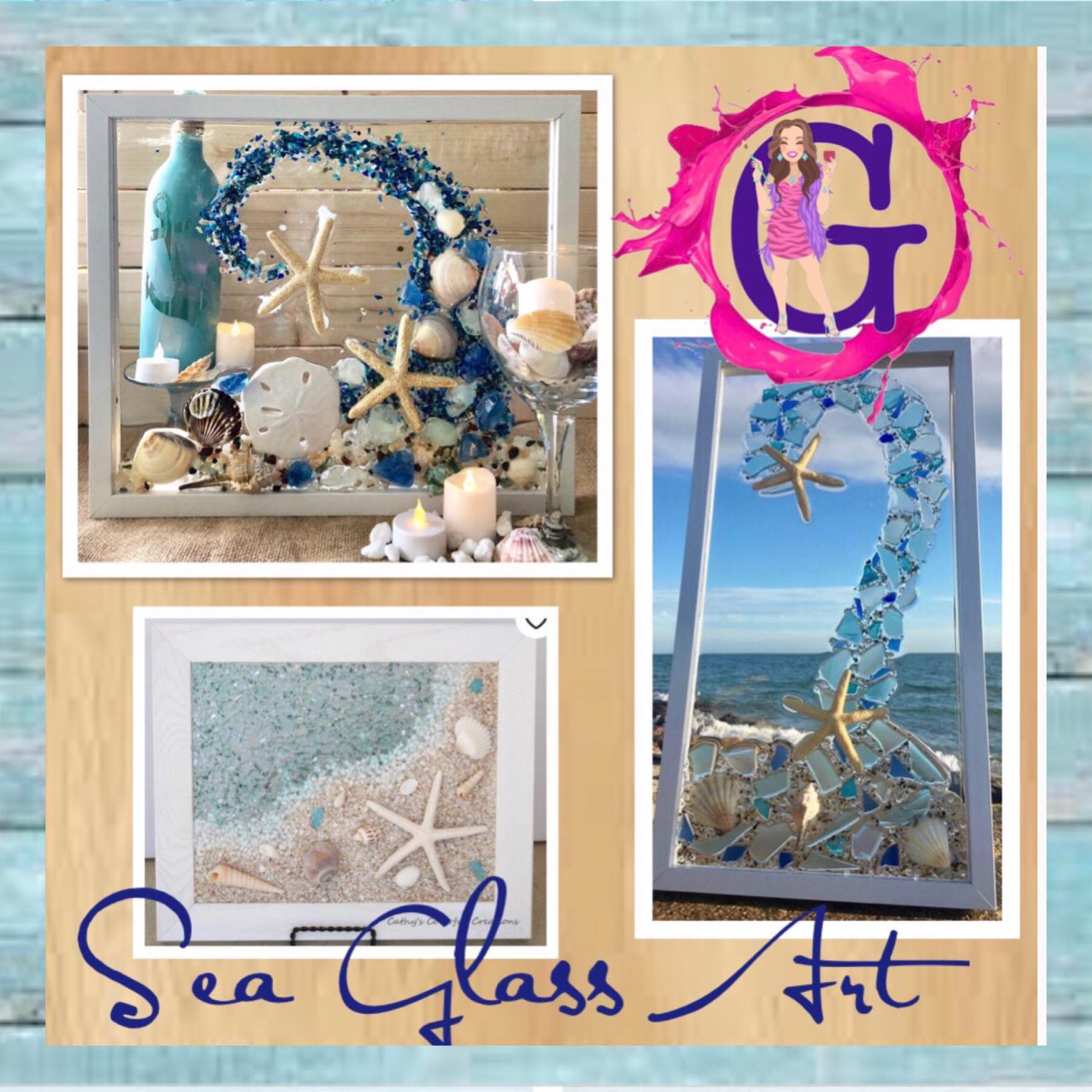 Sea Glass/Resin Art IN STUDIO Class July 28th Generations Boutique