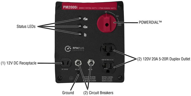 Powermate PM2000i Small 1700/2000W Inverter Generator