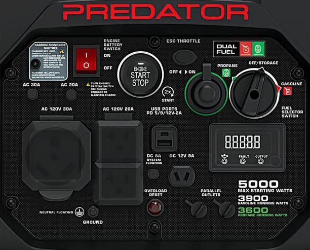 Predator 5000 - 5000W Dual Fuel Inverter Generator
