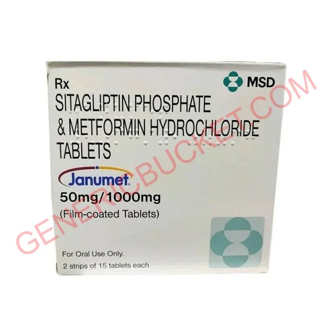 Janumet 50 Tablet Sitagliptin (50) + Metformin (1000mg) Genericbucket