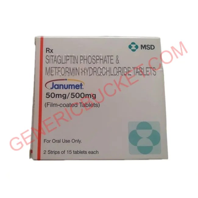 Janumet 50 mg Tablet Sitagliptin (50) + Metformin (500) Genericbucket