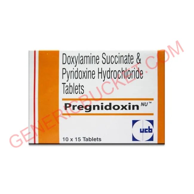 Pregnidoxin NU 10 Tablet Doxylamine (10mg) Vitamin B6 genericbucket