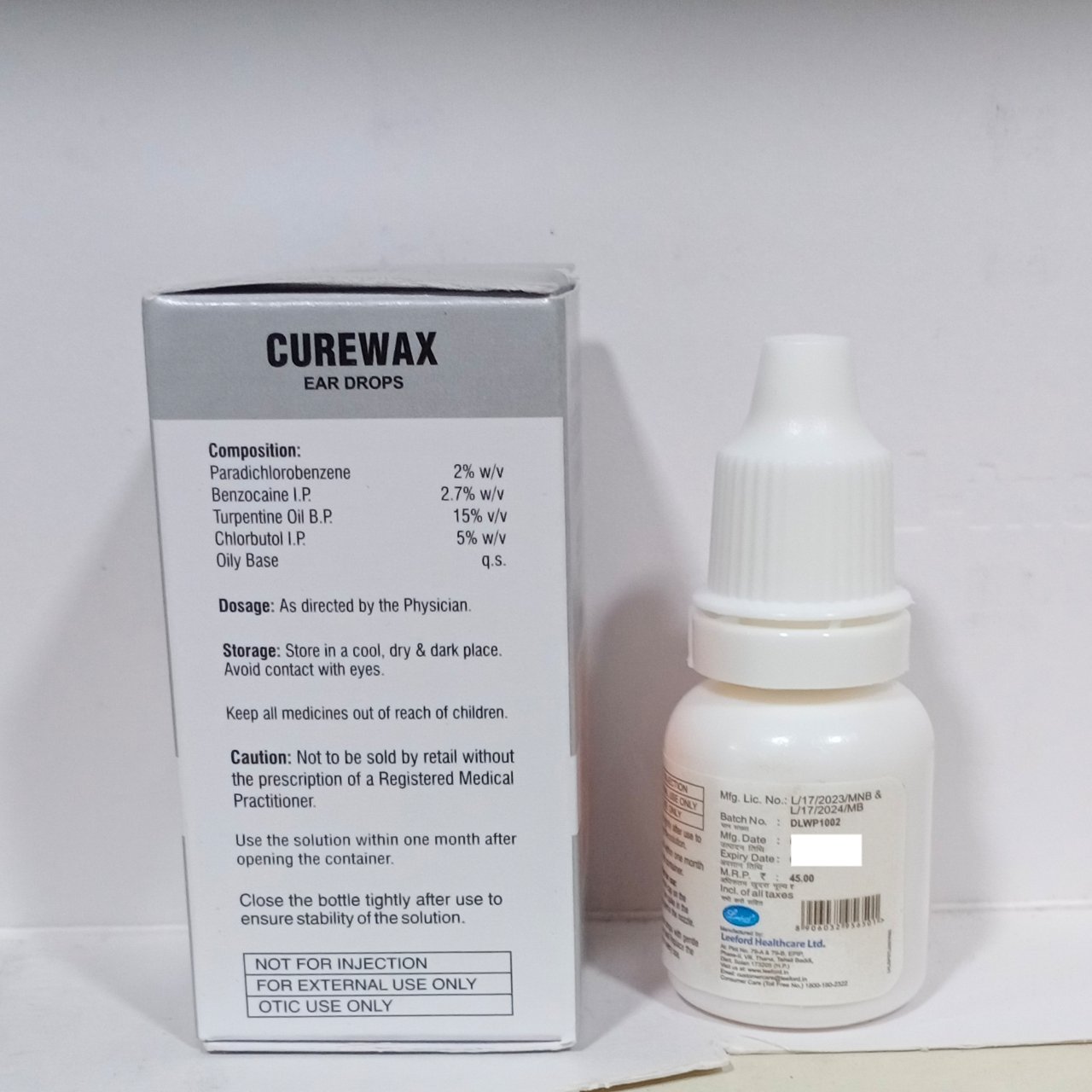 Curewax 10ml Ear Drops Best wax removal 💊 Generic Seva