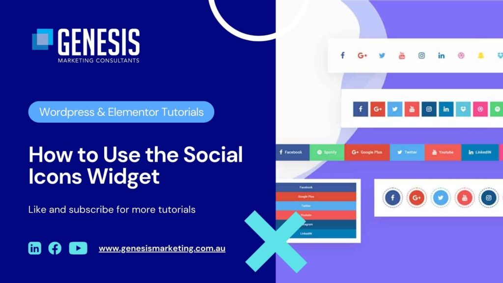 How to Use the Social Icons Widget Genesis Marketing Consultants