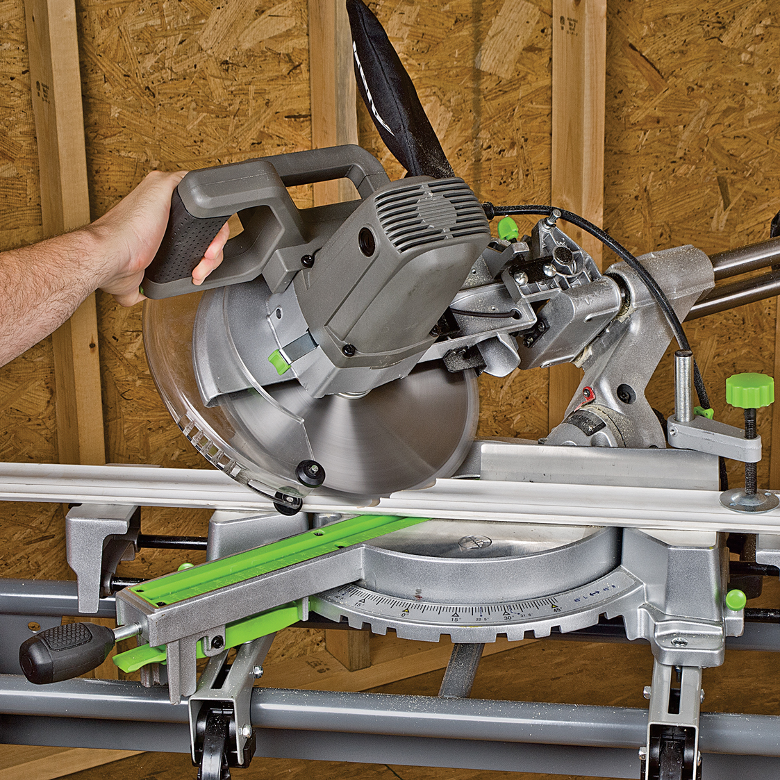 15 AMP 10" Sliding Compound Miter Saw With Laser Genesis Power Tools