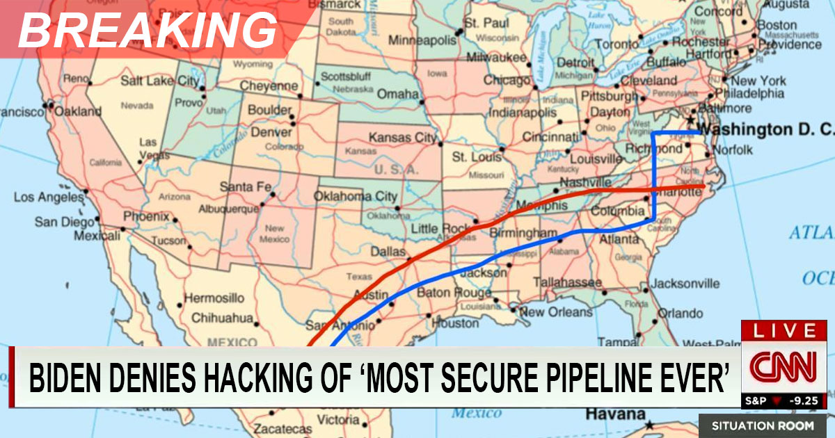BREAKING Biden denies hacking of 'most secure gas pipeline ever