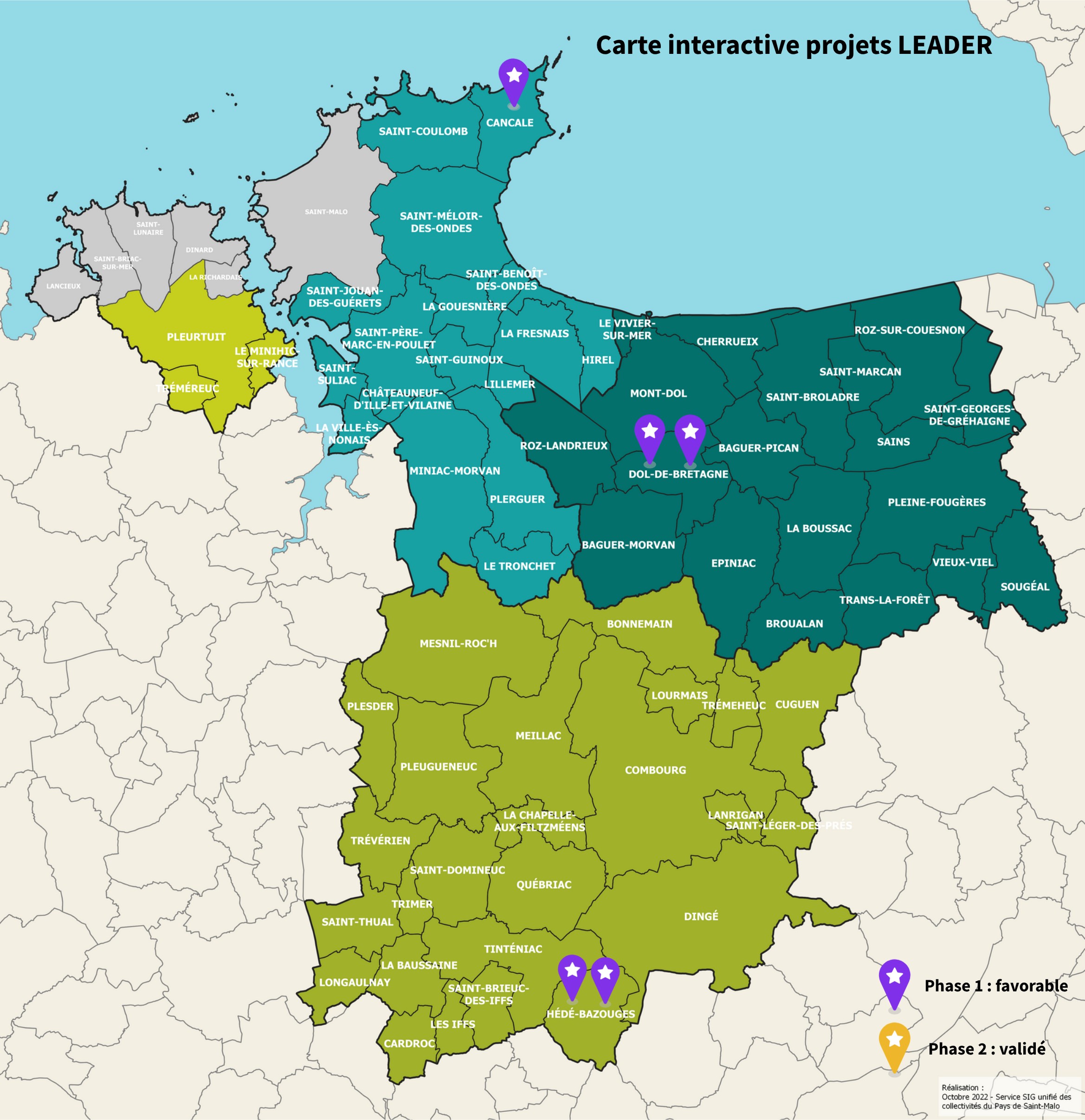 Carte interactive projets LEADER