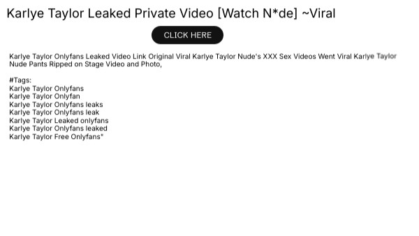 Karlye Taylor Leaked Private Video [Watch N*de] ~Viral