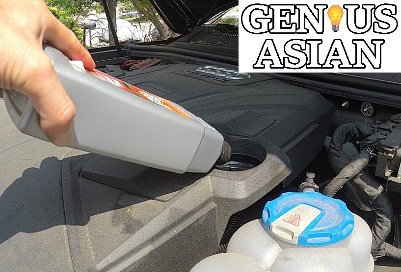 How To Pour Engine Oil NO FUNNEL,NO TOOLS Genius Asian