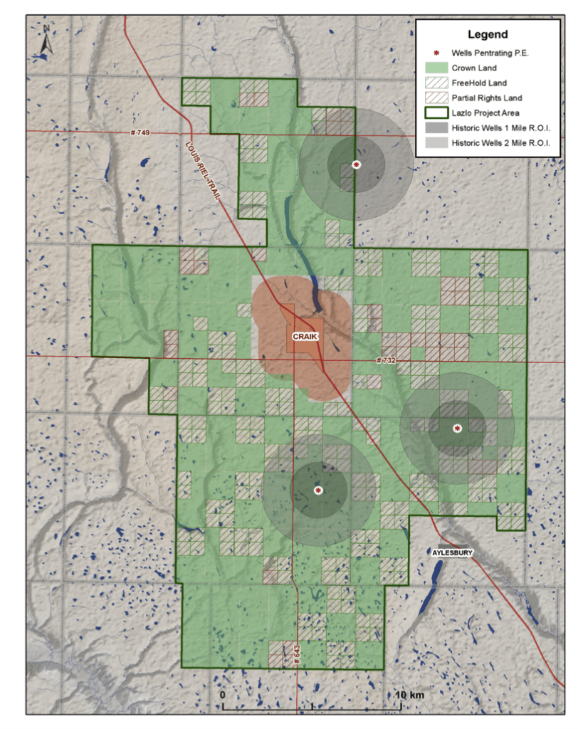 Gensource Potash Projects, Tugaske, Vanguard Area, Lazlo Area