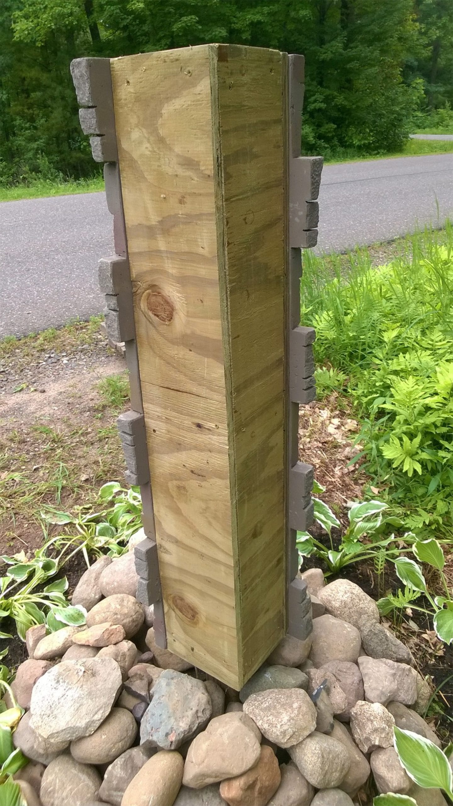 Stone Column Mailbox Mailbox Post Cover by Tom GenStone