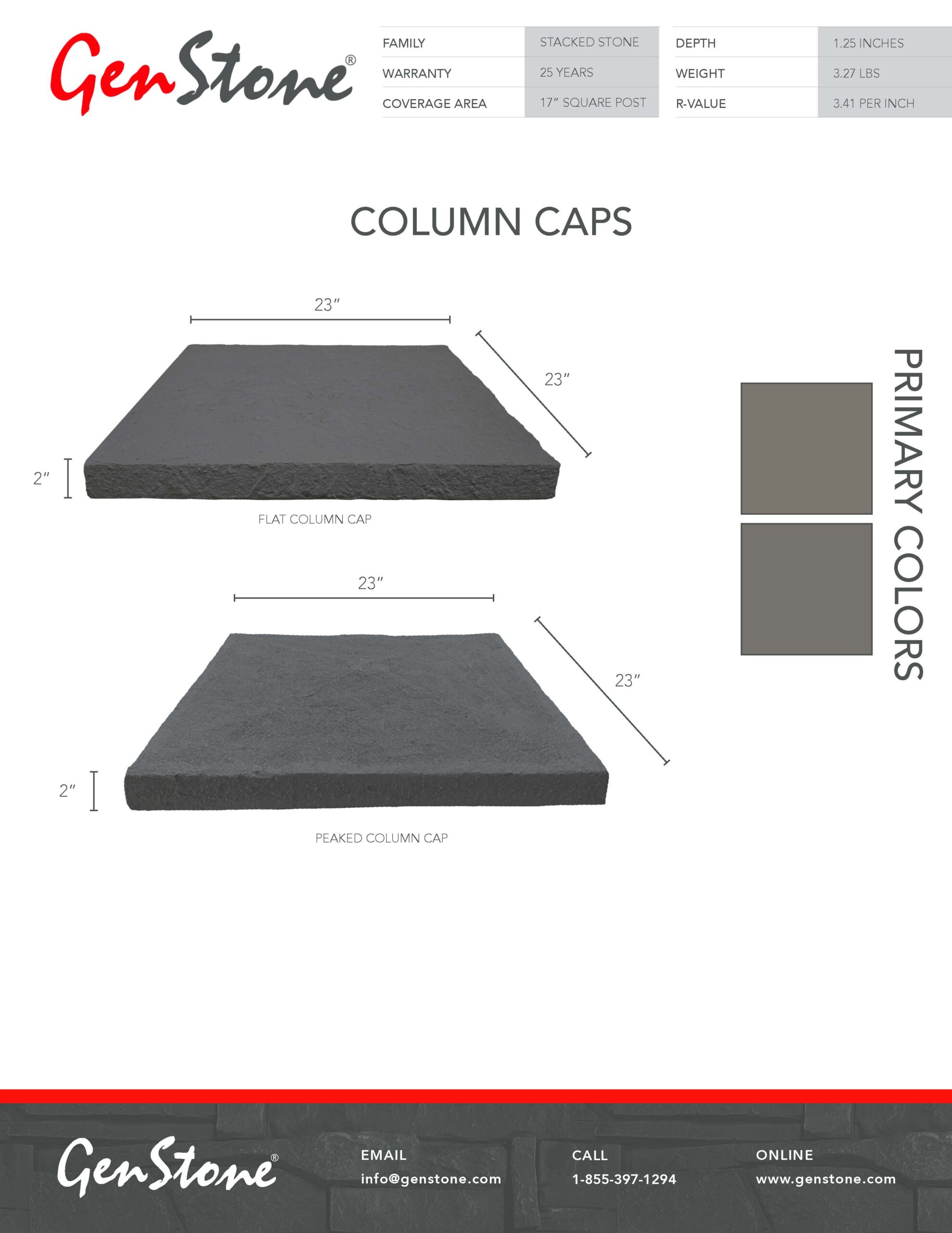 Keystone Peaked Column Cap GenStone