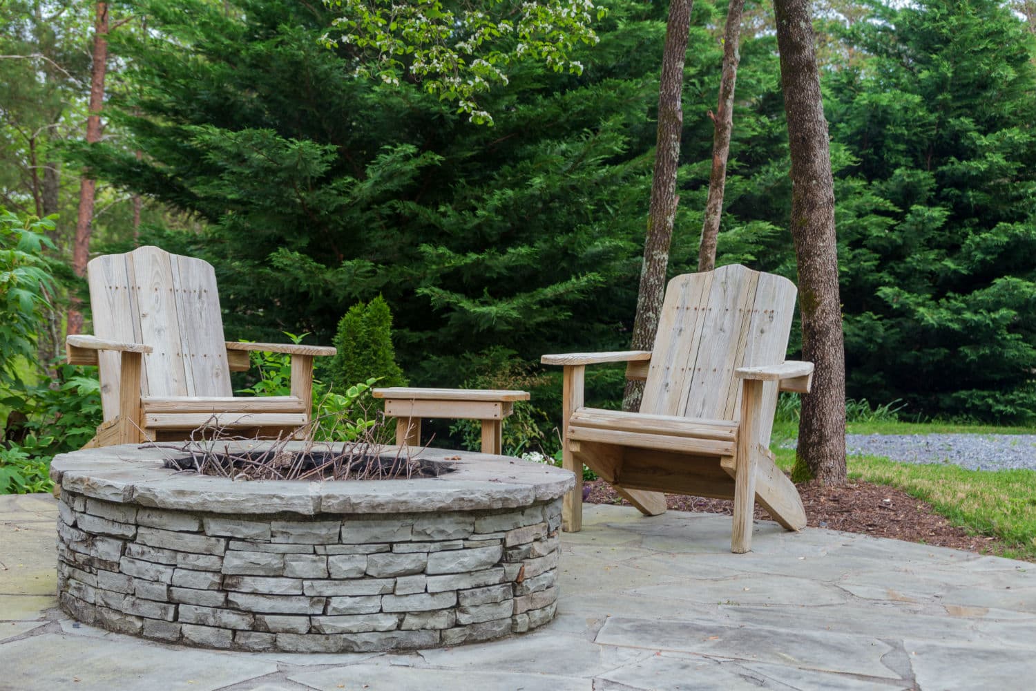 Outdoor Stone Fireplace Ideas with Stacked Stone GenStone