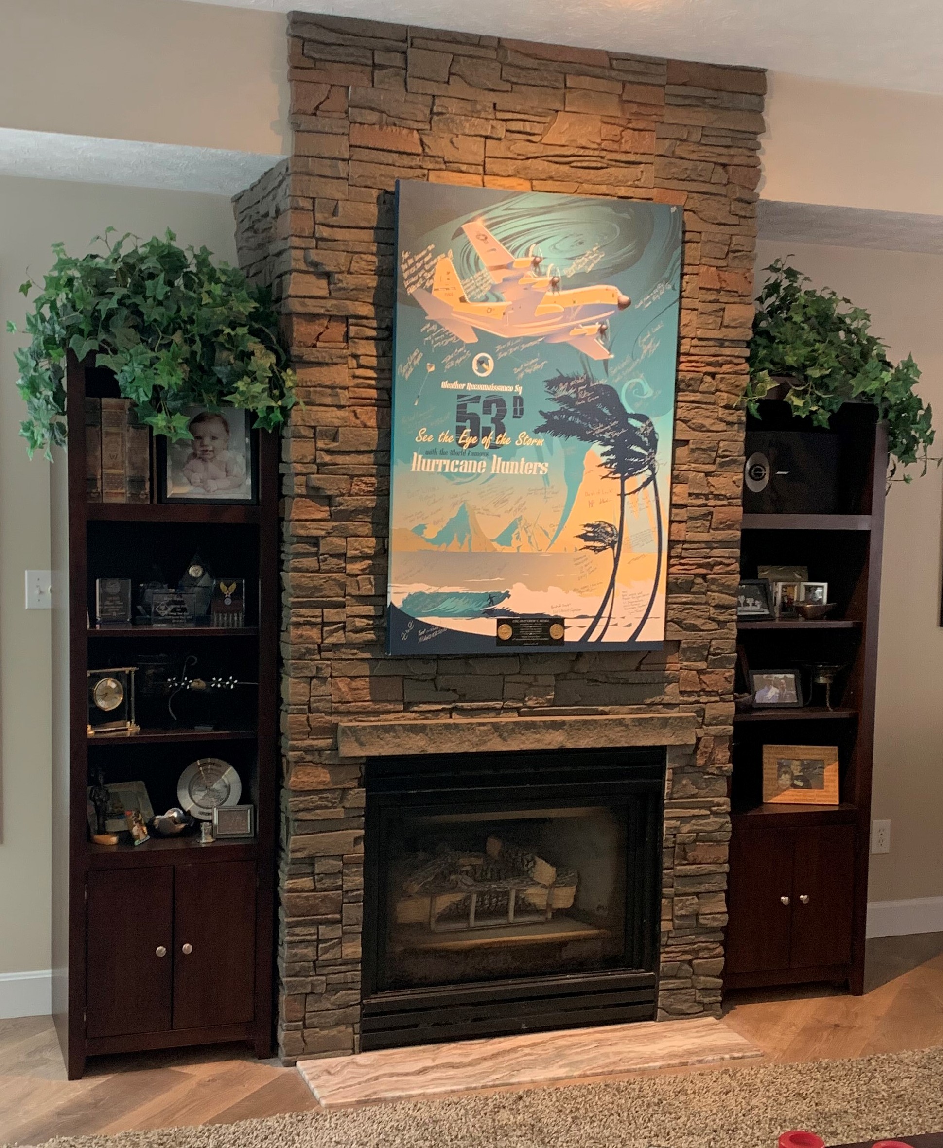 Matthew's Stone Veneer Living Room Fireplace & Kitchen Bar GenStone