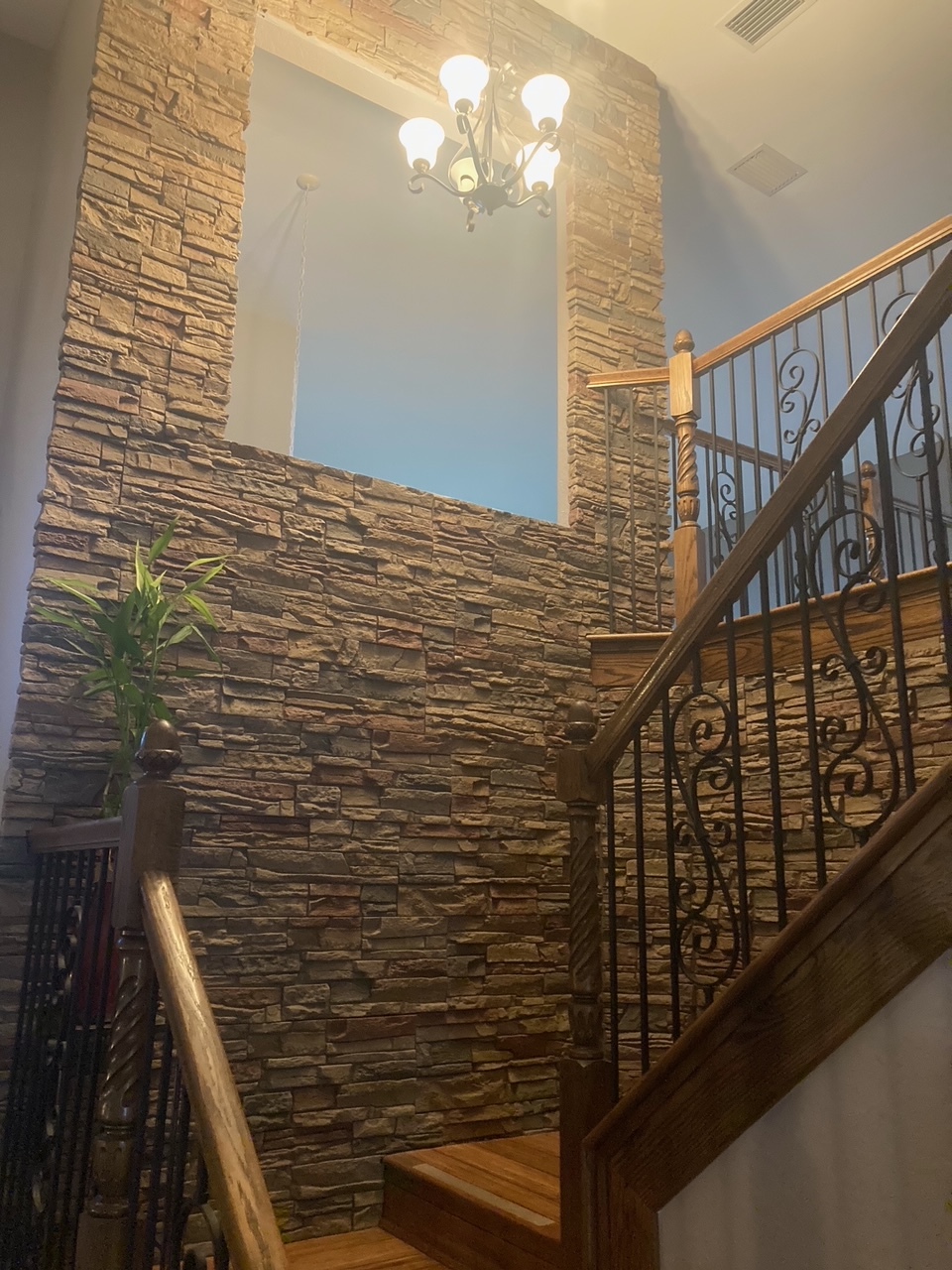 Adam's Faux Stone Stairwell Accent Wall GenStone