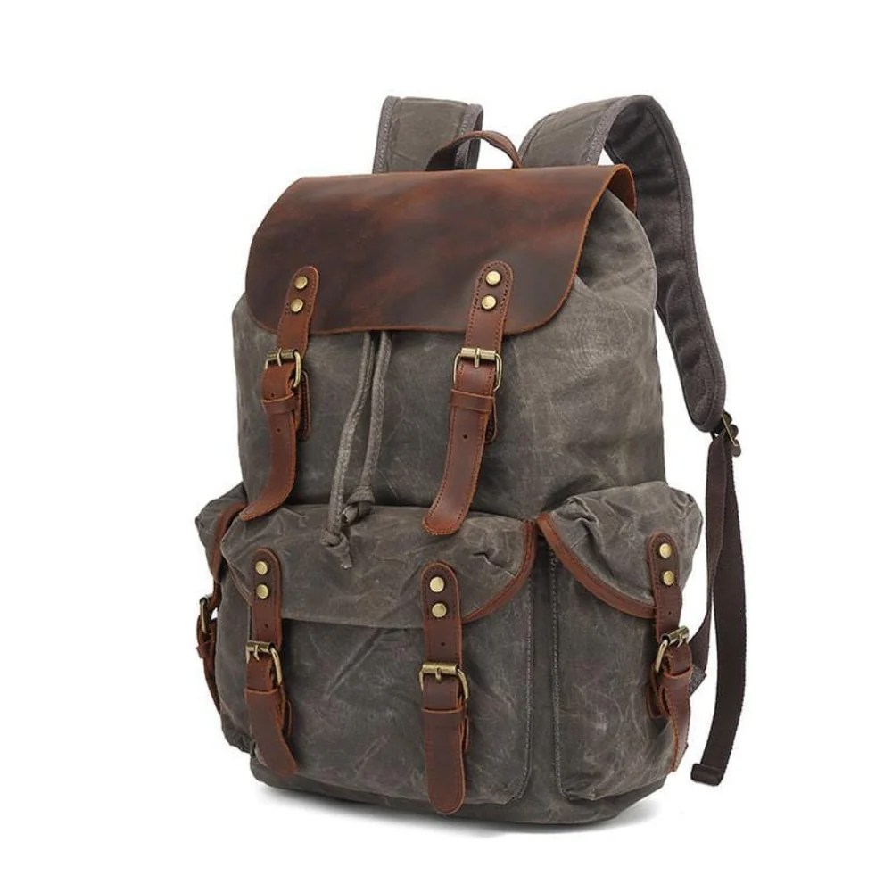Waterproof Retro Backpack Canvas Backpack GENTCREATE