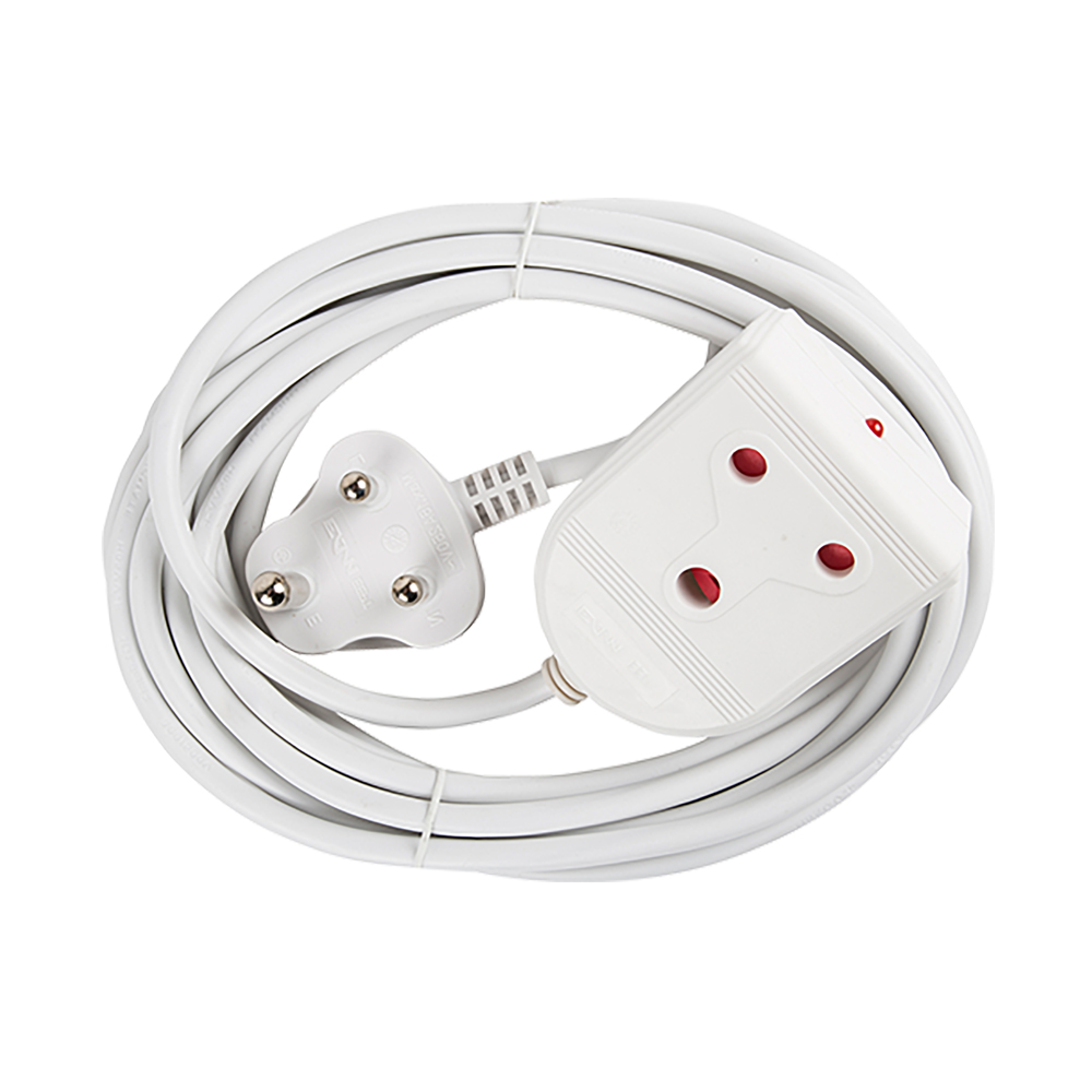 ELECTRICMATE WHITE MEDIUM DUTY 3M EXTENSION LEADS 16AMP GENTECH