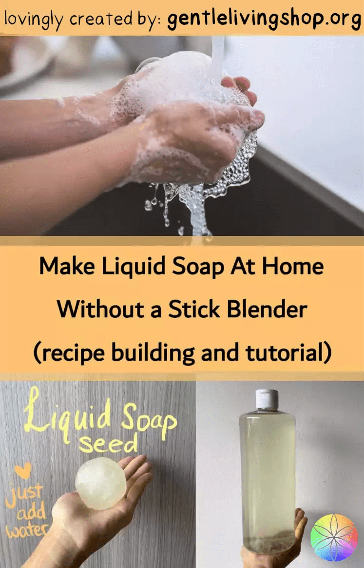 Make Liquid Soap At Home Without Stick Blender (recipe making & tutorial)