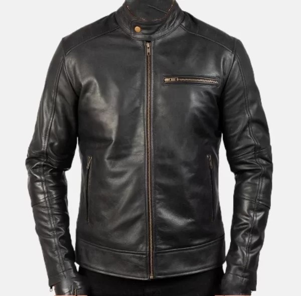 Men’s Black Biker Leather Jacket