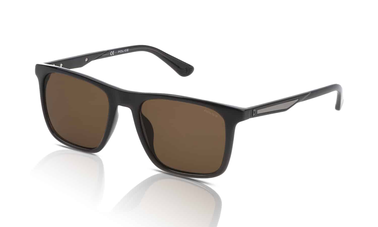 Police SPLF17 GROOVE 3 Men’s Sunglasses 0705 Shiny Transparent Dark