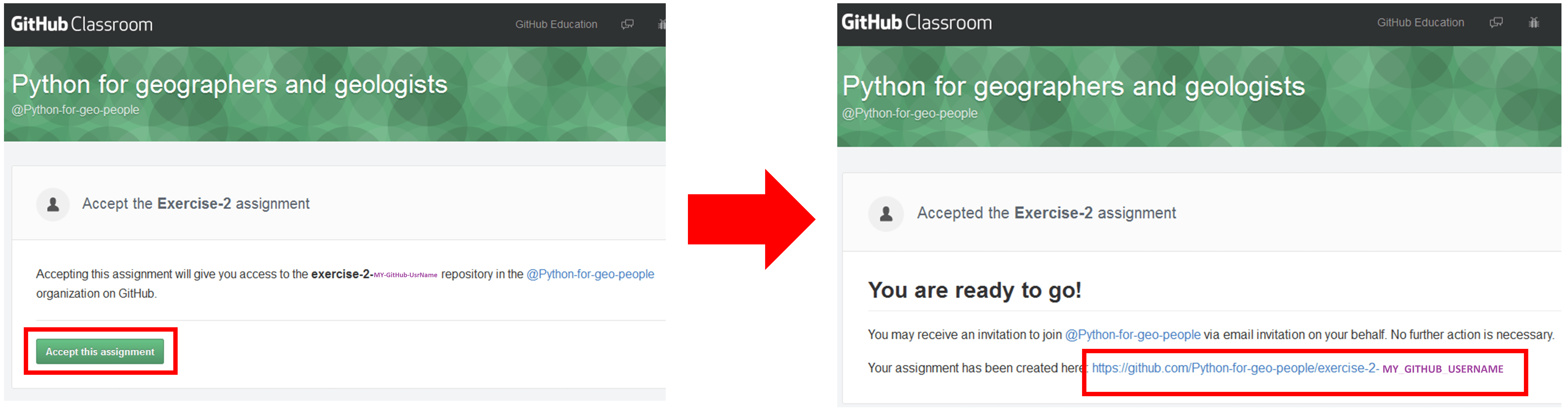 Using Classroom for Github — GeoPython 2017 Autumn documentation