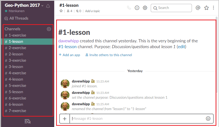 Communicating with Slack — GeoPython 2017 Autumn documentation