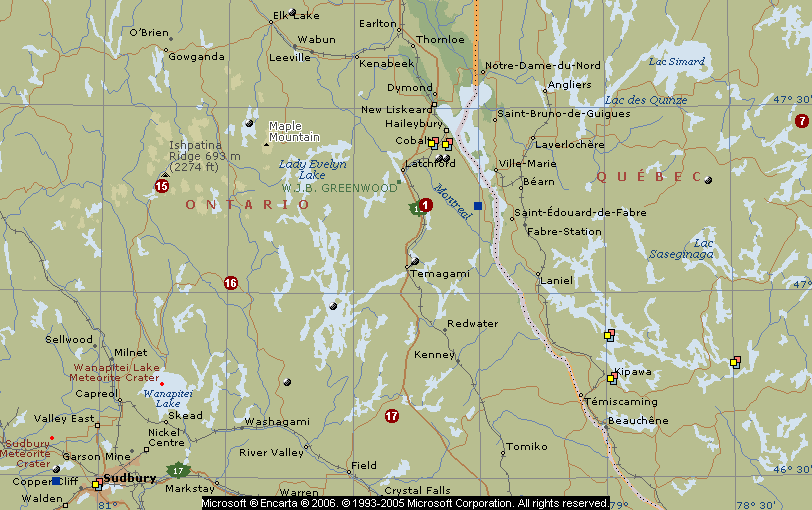 Кобальт, Онтарио, Канада_минералогические находки