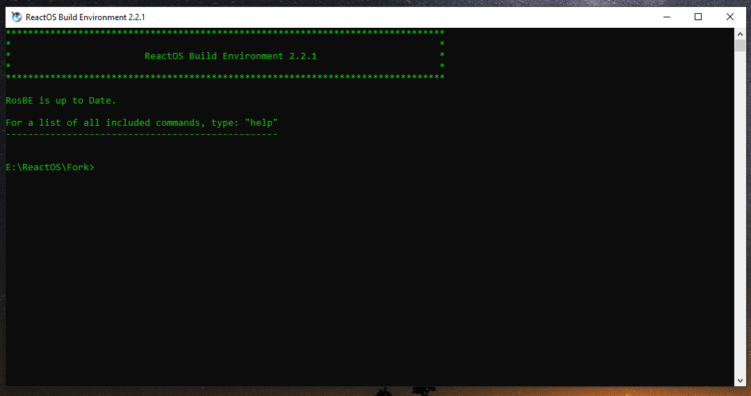 How to compile ReactOS using RosBE (Windows)