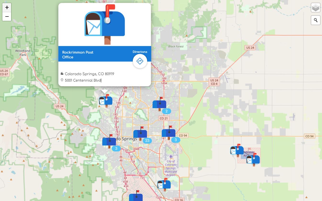 Colorado Springs Mailbox Rentals GEOCADDDER
