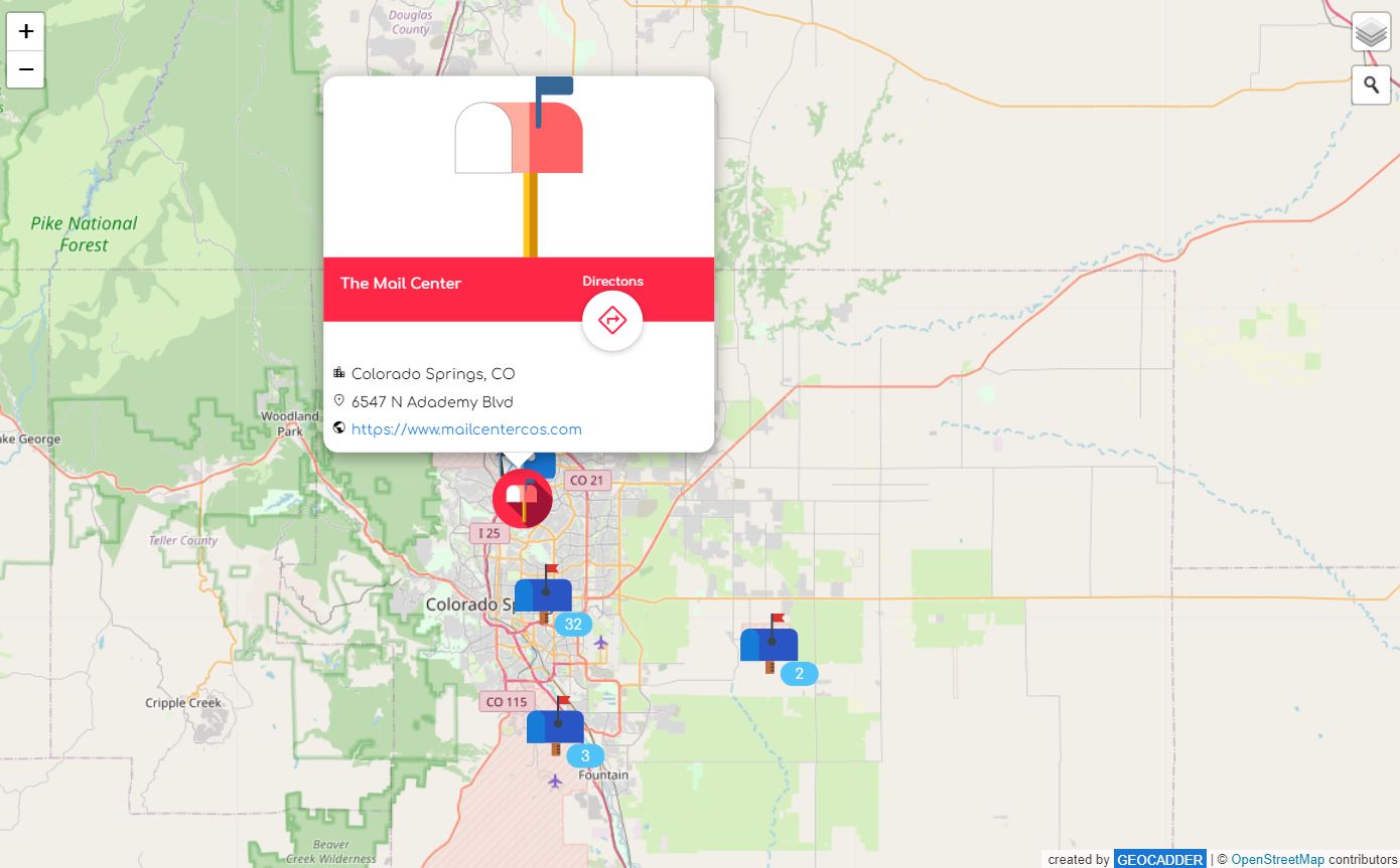 Colorado Springs Mailbox Rentals GEOCADDDER