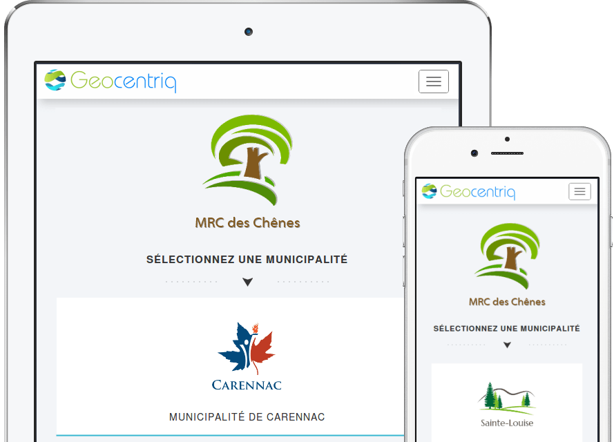 Geocentriq Géomatique en ligne pour les municipalités du Québec
