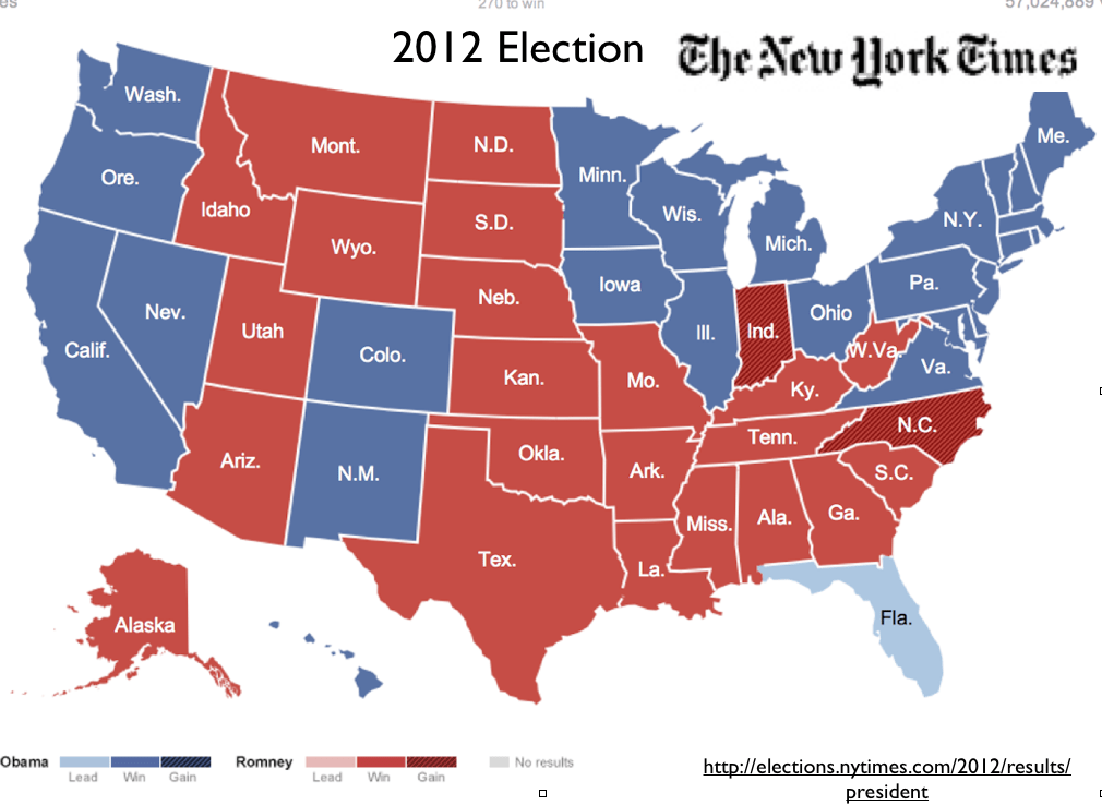 Presidential Election 2012 Polls By State Map Map