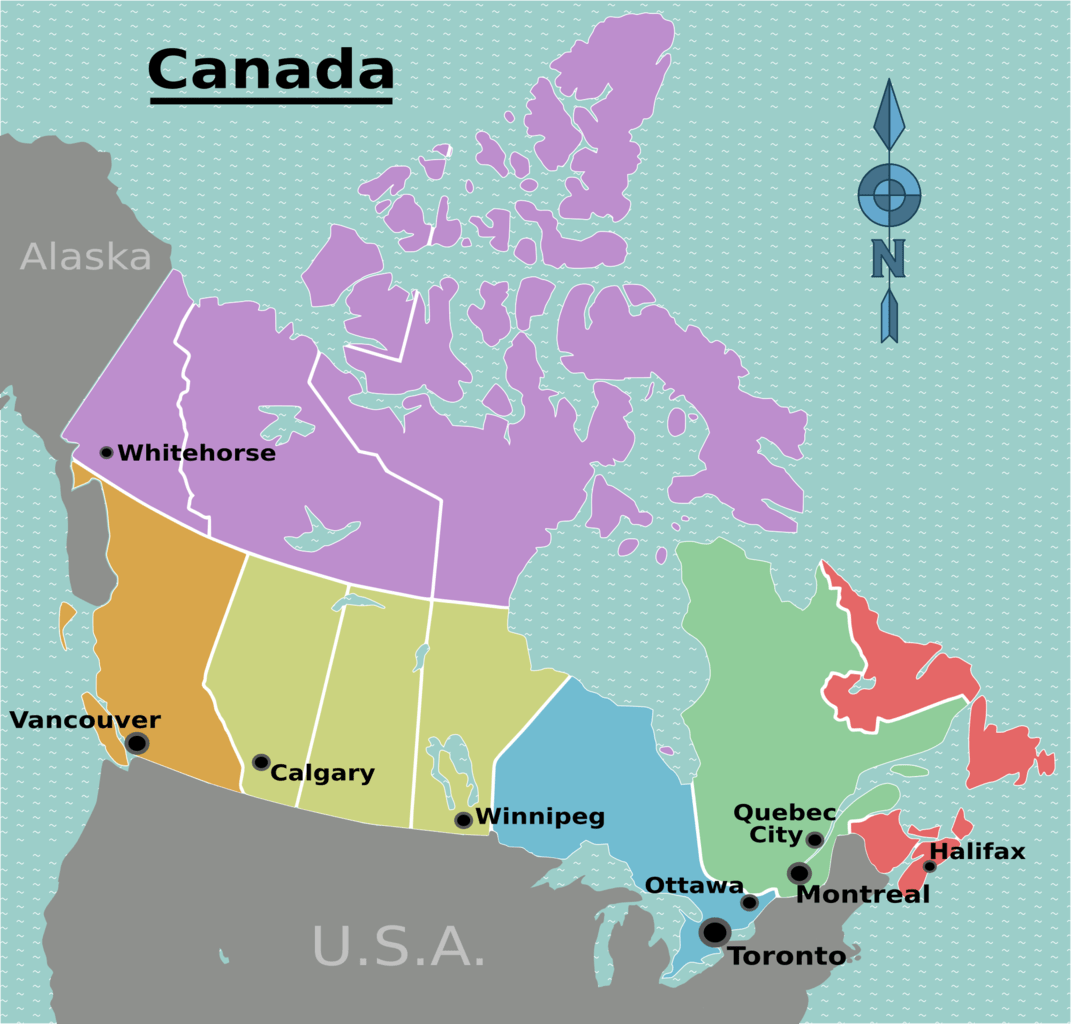 Canada Regional Map Geographic Media