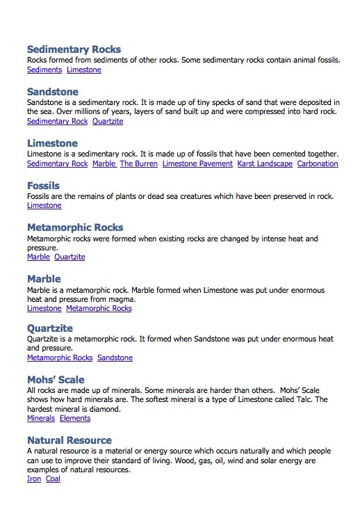 Keywords for Junior Certificate Geography Geography Ireland