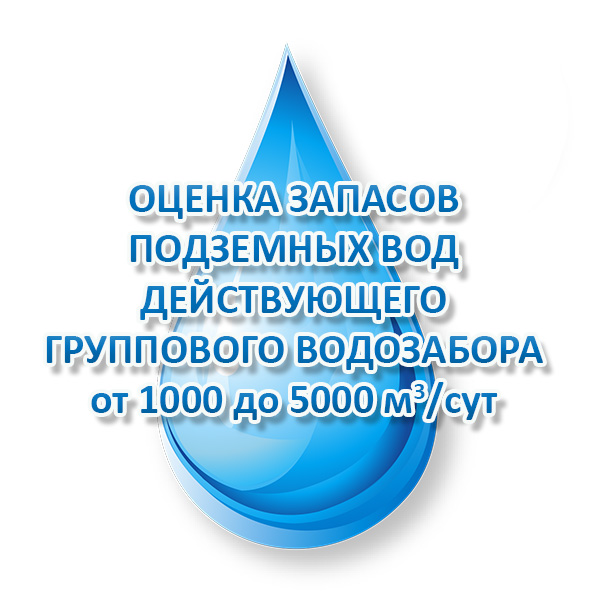 Оценка запасов подземных вод действующего ВЗУ до 10005000 м3/сут