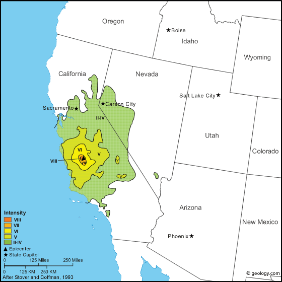 California Earthquake Map Collection