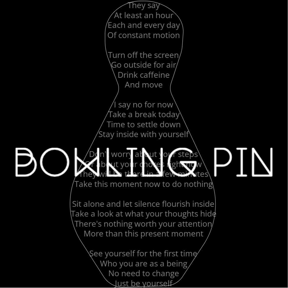 Bowling Pin Geometric Poems