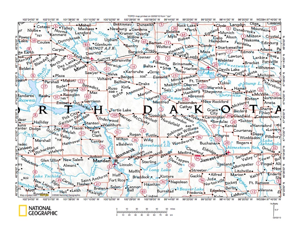 Missouri RiverSheyenne River drainage divide area landform origins