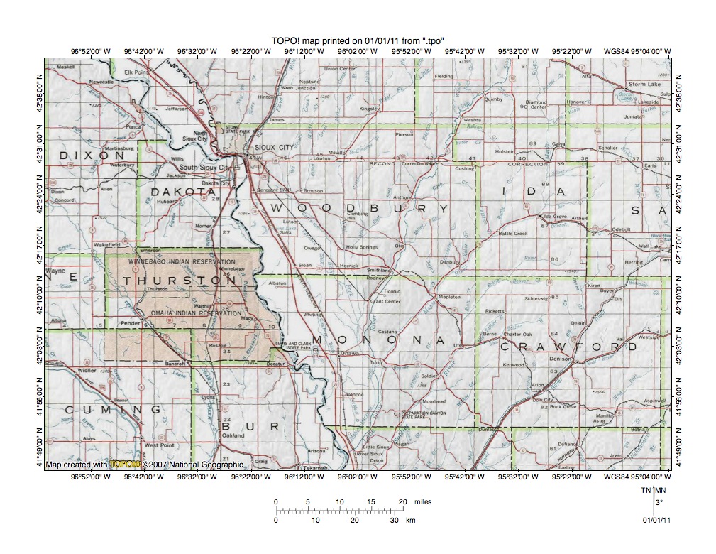 Floyd RiverLittle Sioux River drainage divide area landform origins
