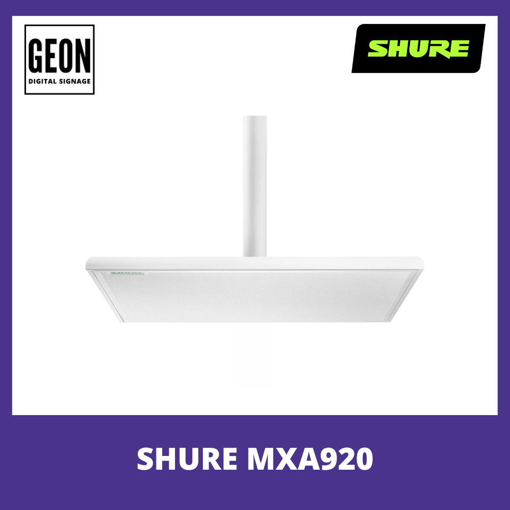SHURE MXA920 Square Ceiling Array Microphone - Geon Asia
