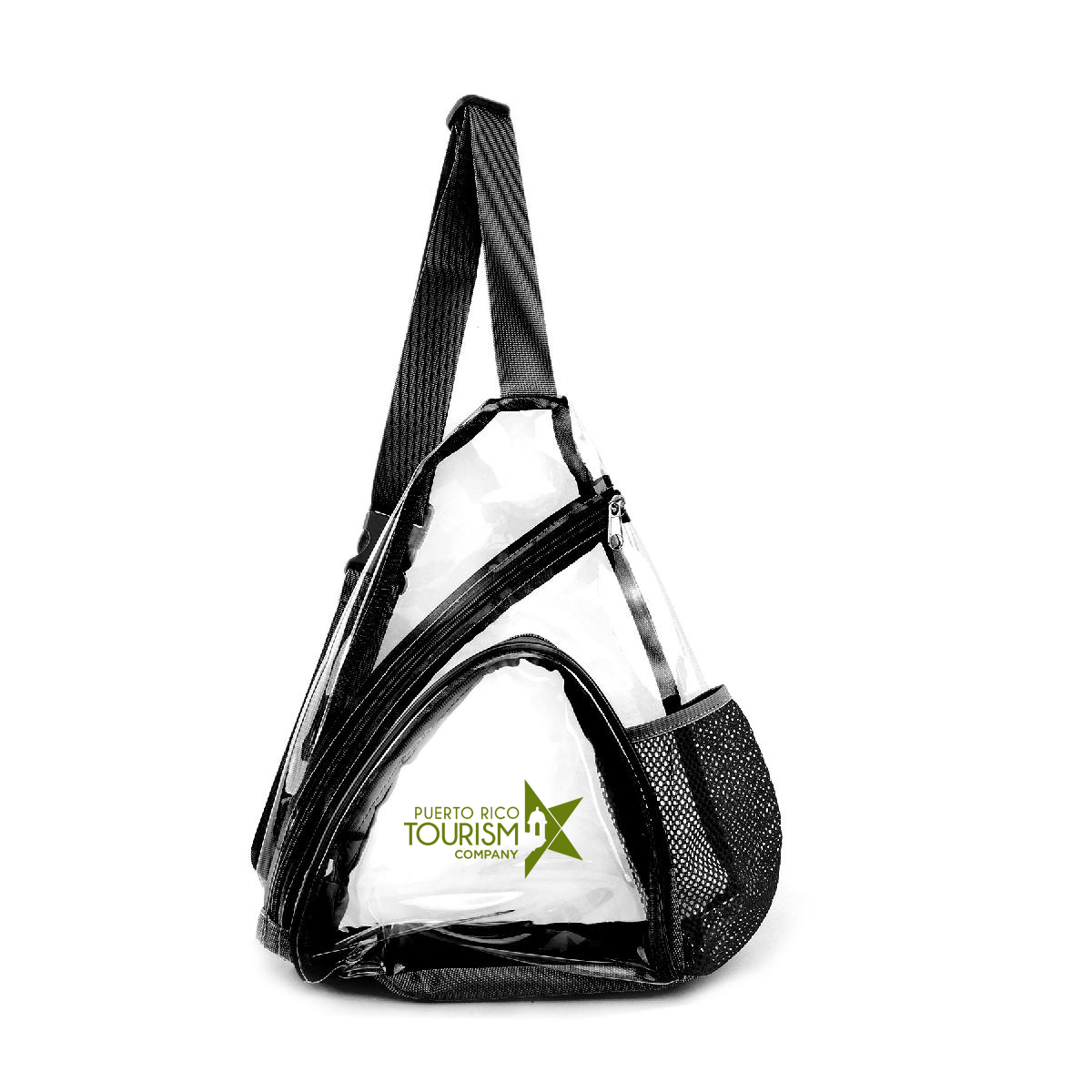 Clear Waterproof Zippered Sling Bag Geo Promos