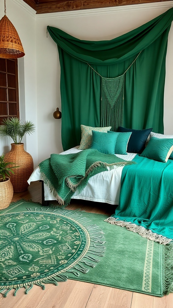 10 Stunning Emerald Green Boho Bedroom Ideas You’ll Love My WordPress