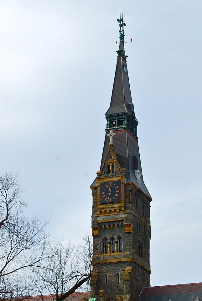 Clock Hands Back on Healy Tower After Theft The