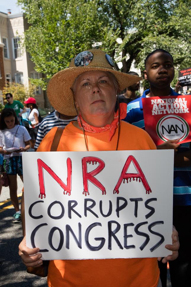 Gun Control Activists March on NRA Lobbying Office on Capitol Hill