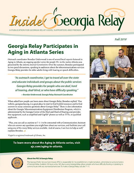 Inside Relay newsletter Fall 2018 Relay