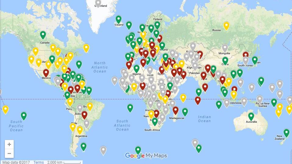 This extraordinary map will tell you uptodate drone laws of every country